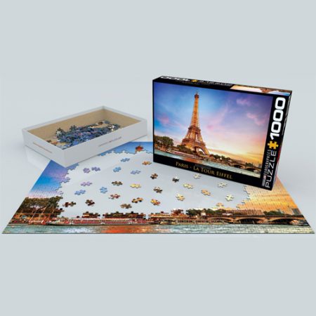 פאזל 1000 חלקים איכותי מבית EUROGRAPHICS דגם 6000-0765 Paris La Tour Eiffel