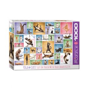פאזל 1000 חלקים איכותי מבית EUROGRAPHICS דגם 6000-0953 Yoga Cats