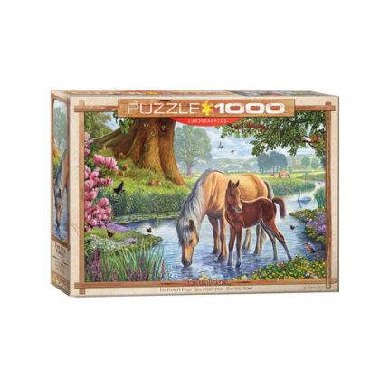 פאזל 1000 חלקים איכותי מבית EUROGRAPHICS דגם 6000-0976 The Fell Ponies by Steve Crisp