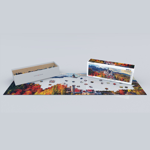 פאזל 1000 חלקים איכותי מבית EUROGRAPHICS דגם 6010-5444 Neuschwanstein in Fall - Pano פאזל 1000 חלקים איכותי מבית EUROGRAPHICS דגם 6010-5444 Neuschwanstein in Fall - Pano