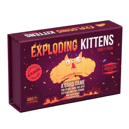 משחק Exploding Kitten Party אריזת המשחק, חברת הקוביה משחקים