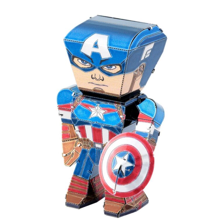 דגם הרכבה לג'נד קפטן אמריקה LEGENDS CAPTAIN AMERICA הדגם הבנוי, חברת Metal Earth