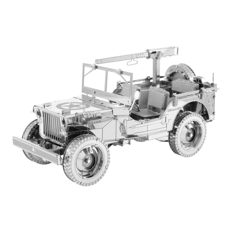דגם הרכבה אייקון - גיפ' ווילי WILLYS MB JEEP אריזת הדגם, חברת Metal Earth