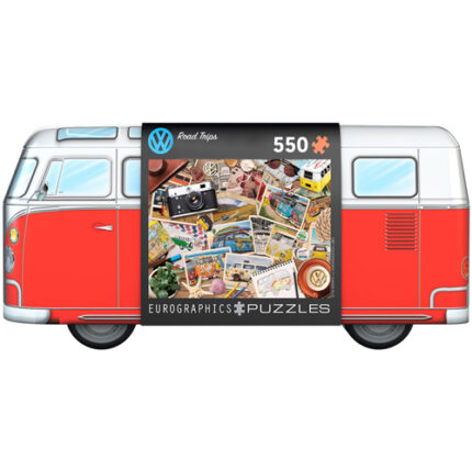 פאזל 550 חלקים - פולקסווגן נסיעה בדרכים. באריזת פח בצורת רכב VW אריזת הפאזל, חברת EUROGRAPHICS